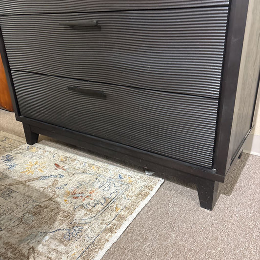 Casana Modern Black 5 Drawer Highboy