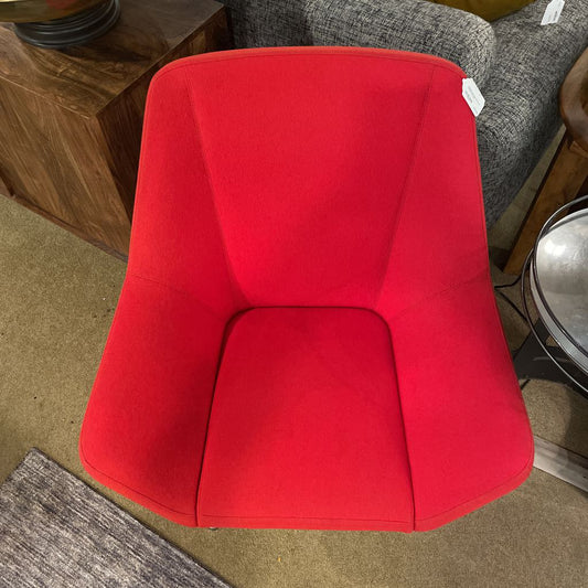 Keilhauer Cahoots Red Swivel Lounge Chair U ACCENT CHAIRS