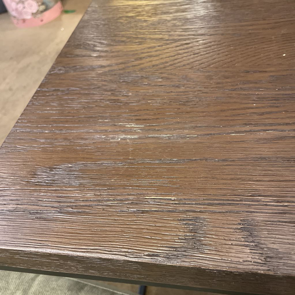 Rectangular Large Wood & Metal "C" Table