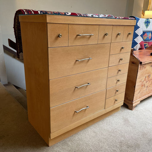 MCM Asymmetrical Multi-Drawer Chest w/ Glass Top for B.P Furniture (Fashion-Flow)
