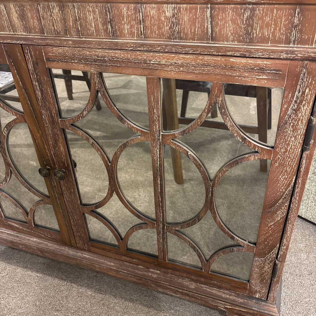Rustic Mercury Glass Cabinet