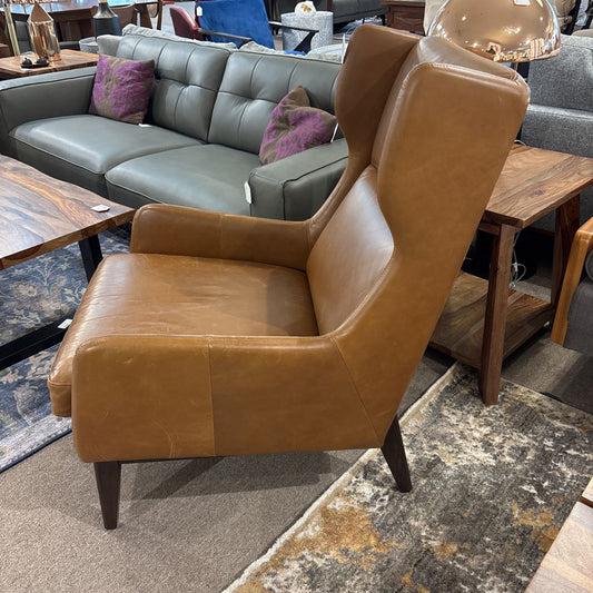 West Elm Ryder Leather Accent Armchair (AS IS)