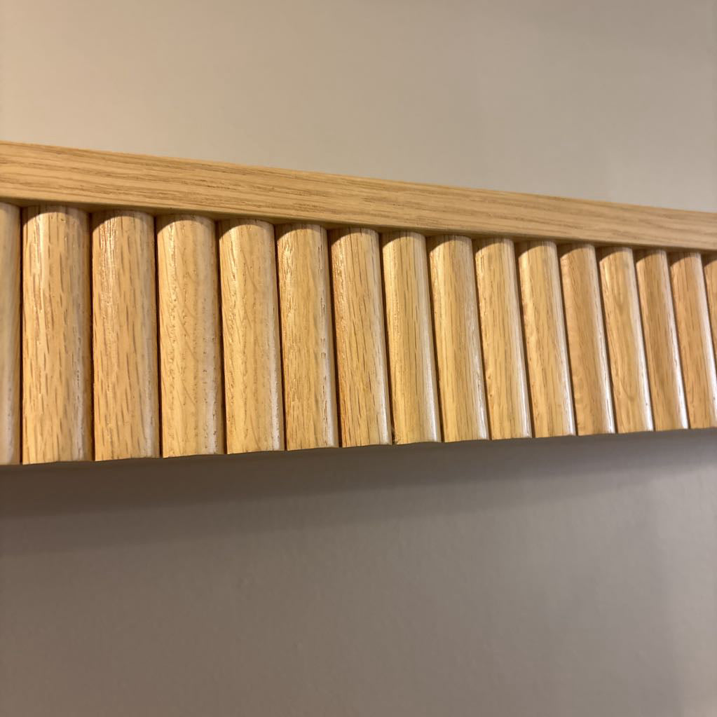 Floating Natural Wood Shelf