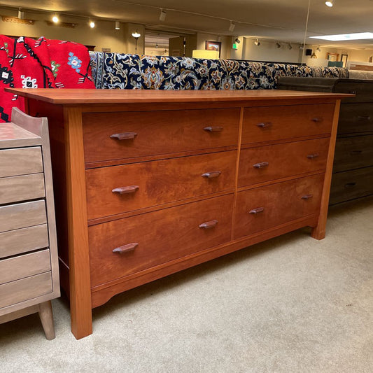 Cherry 6 Drawer Lowboy Dresser
