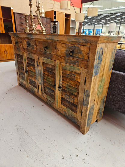 Distressed Shutter Sideboard