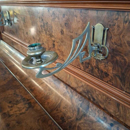 1860s Antique Piano w/ Candle Holders UNIQUE FINDS