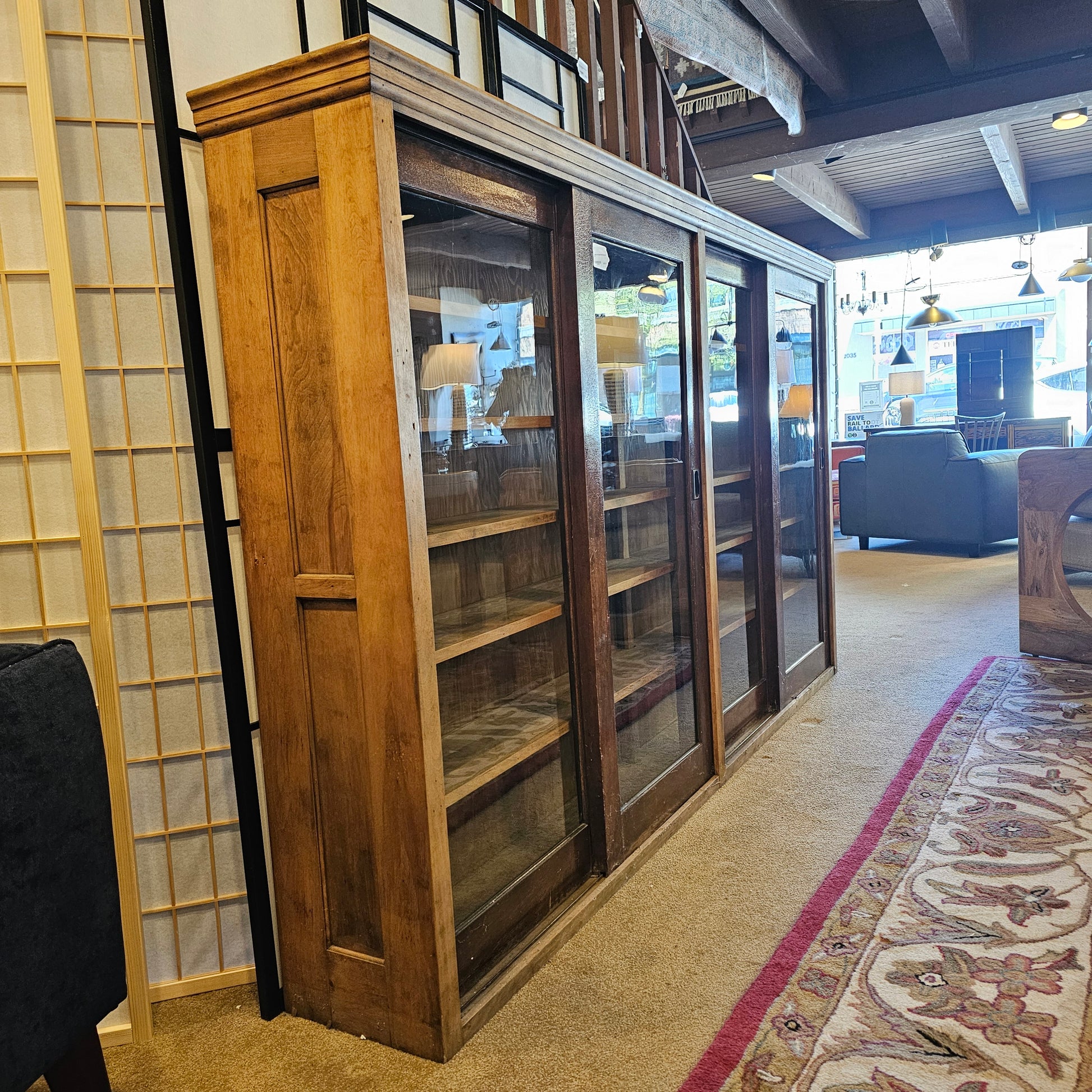 Long Low Double Wide Bookcase C BOOKSHELVES