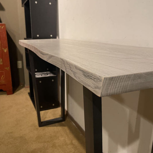 Gray Live Edge Console Table C CONSOLE TABLES