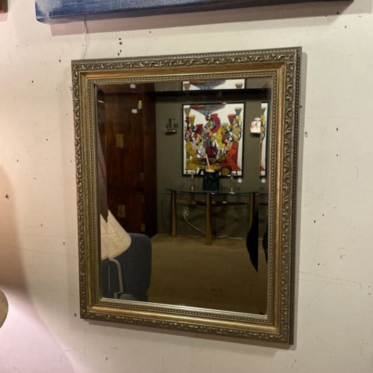 Silver Tone Framed Beveled Mirror C MIRRORS
