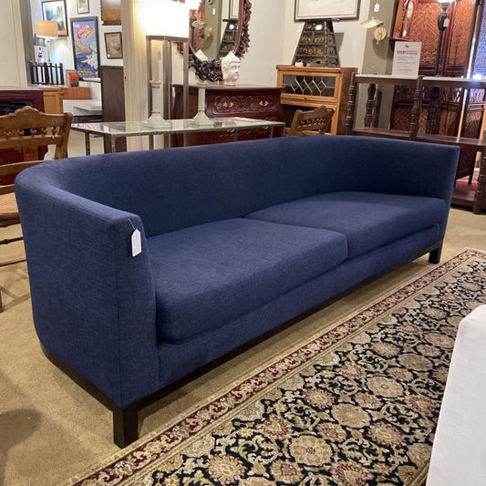 Christain Liaigre Curved Back Blue Sofa U SOFAS
