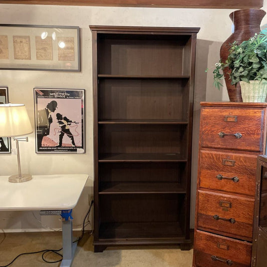 Dark Wood 5 Tier Bookshelf