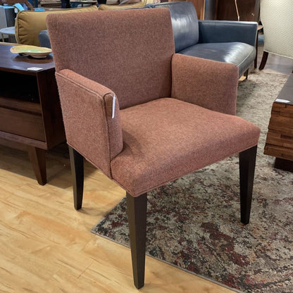 Room & Board Salmon Red Accent chair w/Wooden Legs