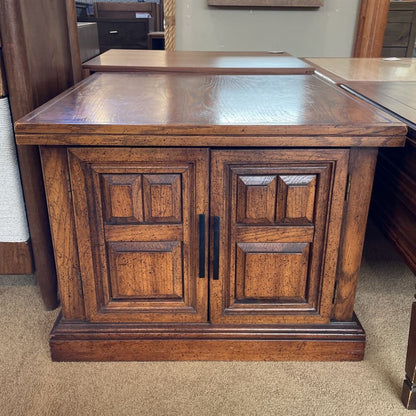 Wooden Spanish Revival 2 Door Nightstand