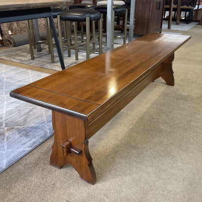 MCM Vintage Wood Trestle Bench