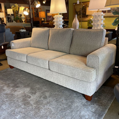 3 Seat Light Grey Wooden Leg Sofa