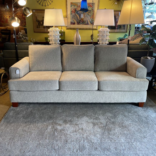 3 Seat Light Grey Wooden Leg Sofa U SOFAS