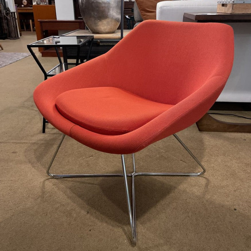 Allermuir A642 Open Lounge Chair Orange