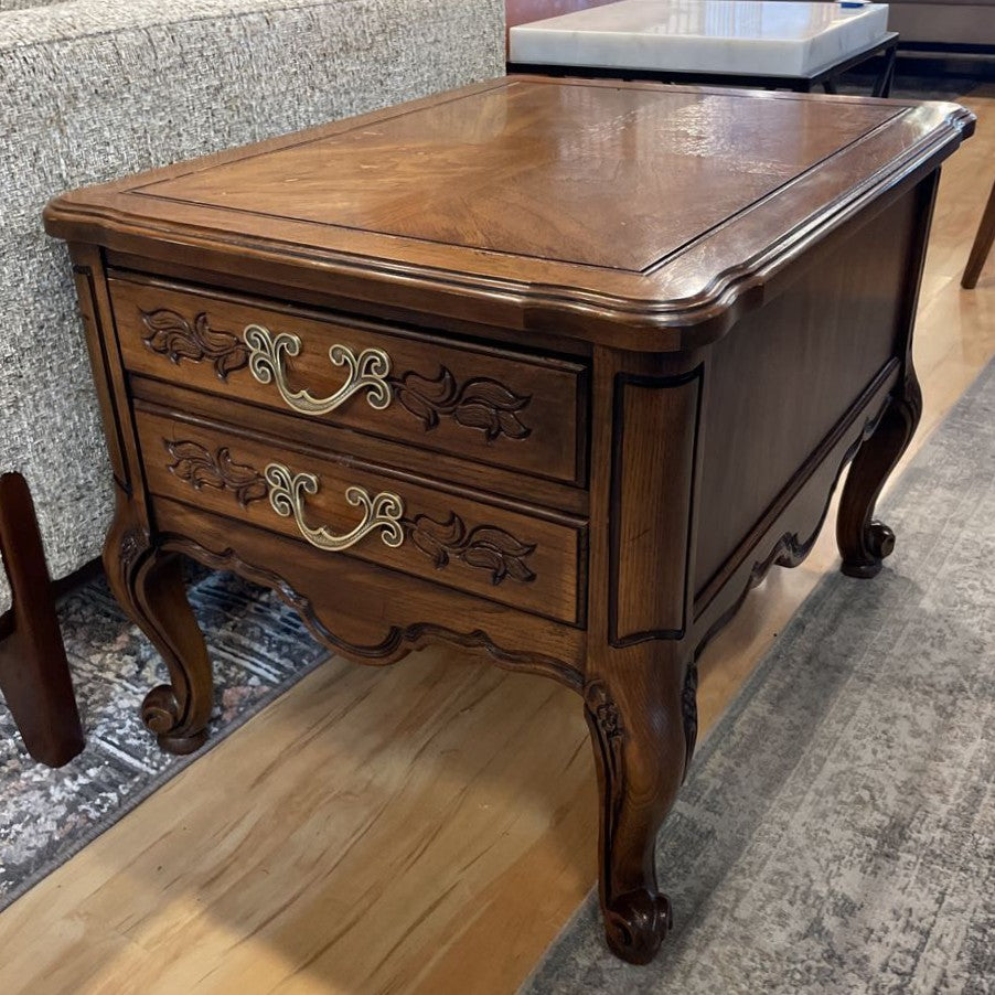 1973 Hammary 2 Drawer Accent Table