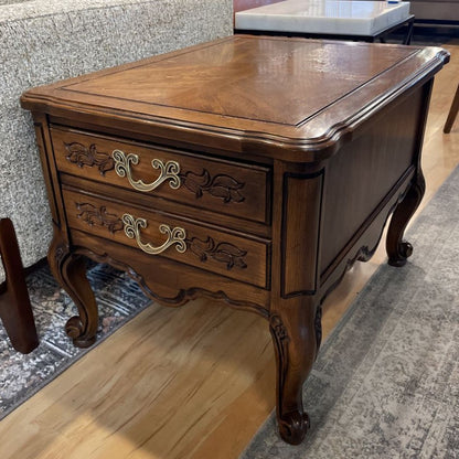 1973 Hammary 2 Drawer Accent Table