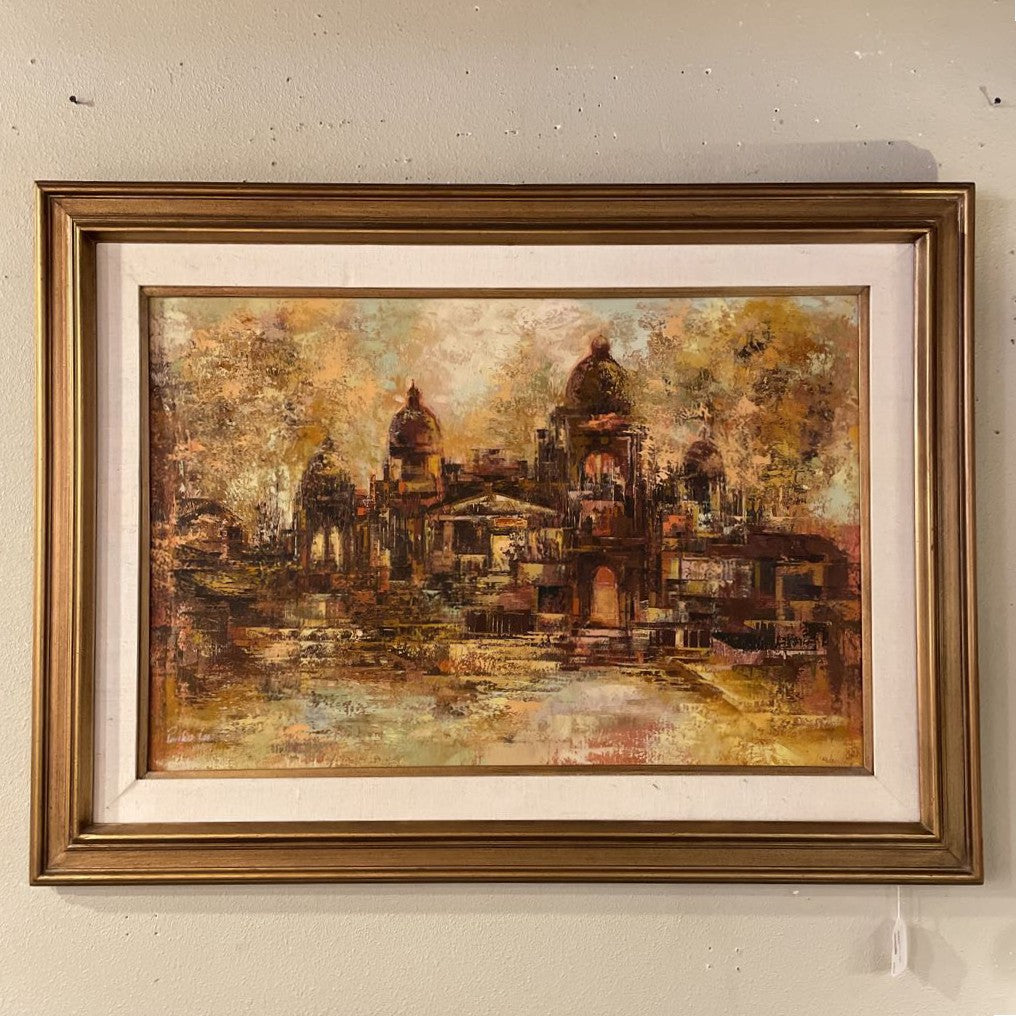 MC Brown Tone City Scape Painting