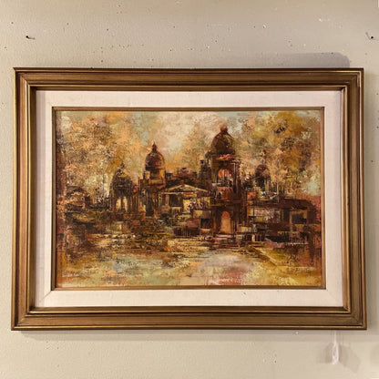 MC Brown Tone City Scape Painting