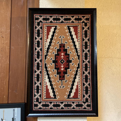 Earthtones/Black/White Needlepoint Geometric Art