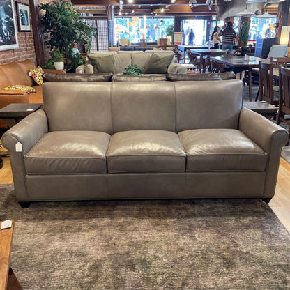 C&B Stone Leather 3 Seat Sofa