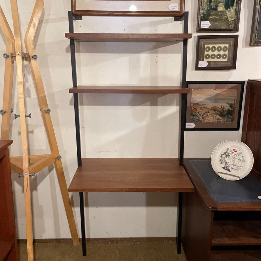 CB2 Wall Mounted Black Metal Frame 3 Tier Open Shelf