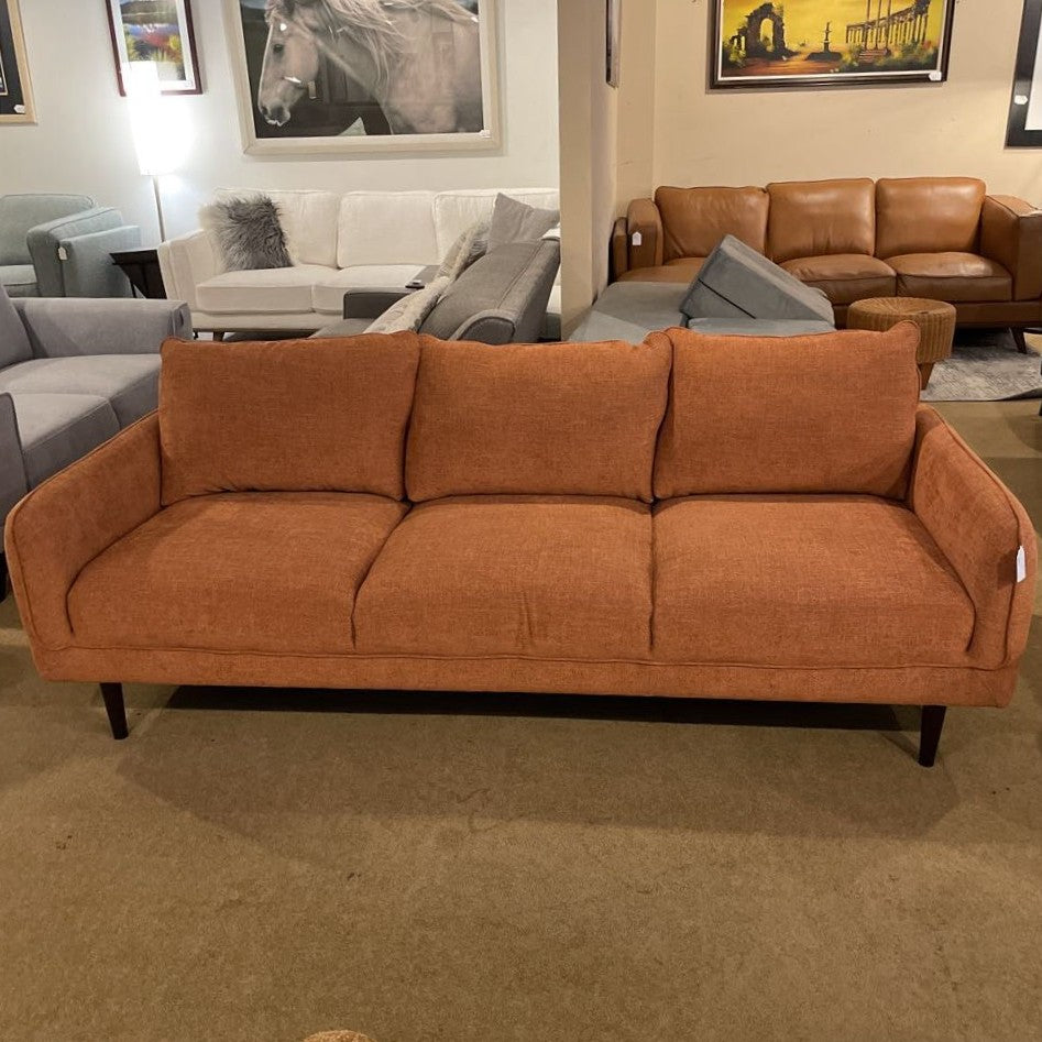 3 Seat Orange Sofa