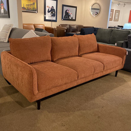 3 Seat Orange Sofa