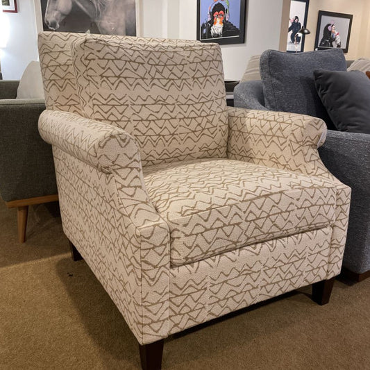 Stickley White w/ Triangle Pattern Accent Chair U ACCENT CHAIRS
