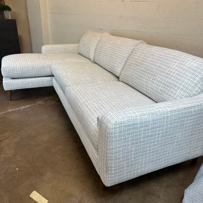 Donna Green Weave LAF Chaise Sectional