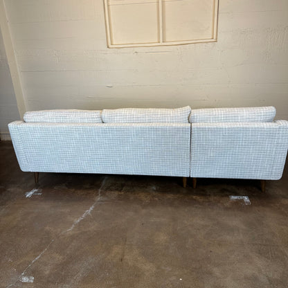 Donna Green Weave LAF Chaise Sectional