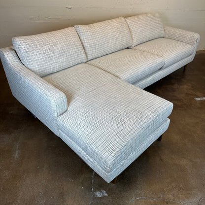 Donna Green Weave LAF Chaise Sectional