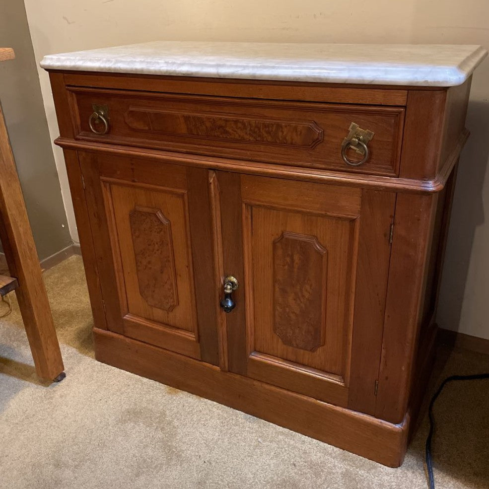 Marble Top Victorian 2 Door Cabinet C SIDEBOARDS