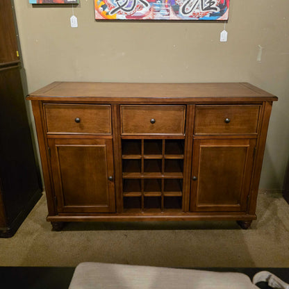 3 Drawer 2 Door Buffet w/ Center Wine Cubby