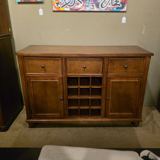3 Drawer 2 Door Buffet w/ Center Wine Cubby