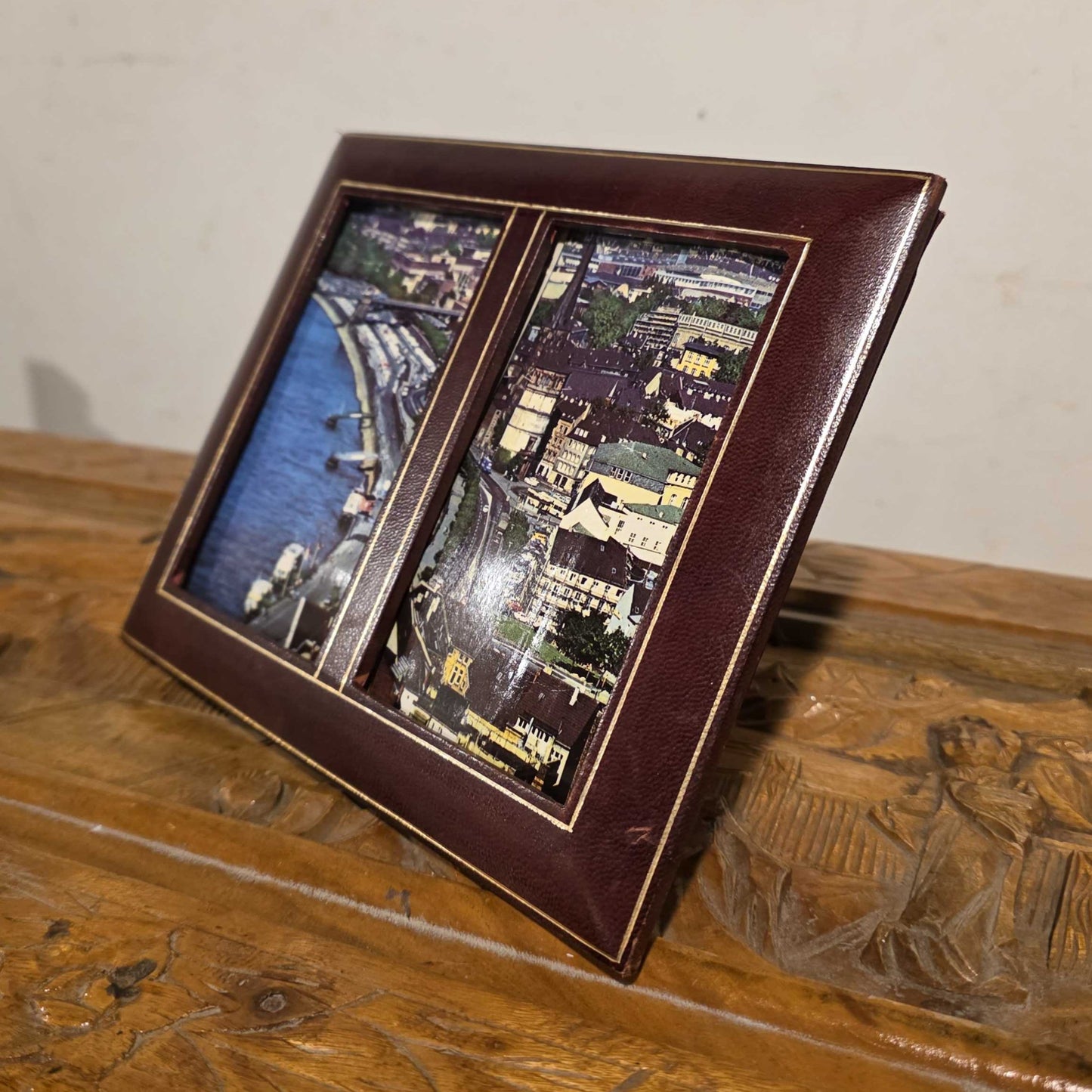 Vint. Red Leather Frame