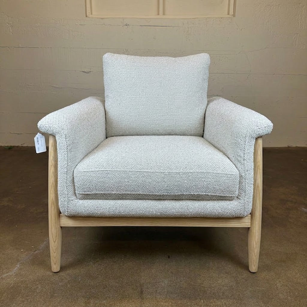 Orinoco Linen Arm Chair Natural Wood
