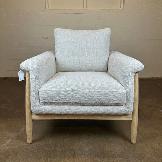 Orinoco Linen Arm Chair Natural Wood