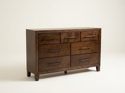 Bevel Framed Walnut Dresser C LOWBOYS