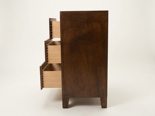 Bevel Framed Walnut Dresser C LOWBOYS