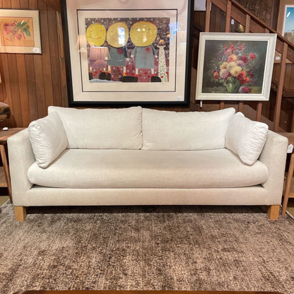 Crate & Barrel Pacific Cream Fabric Sofa