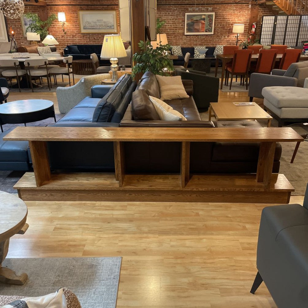 White Oak Handcrafted Long Low Shelf C BOOKSHELVES