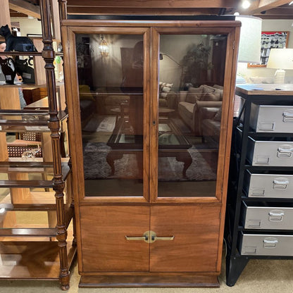 1950's Paul Frankl "Contemporary Line" MCM China Cabinet for Johnson Furniture w/ Key C CABINETS