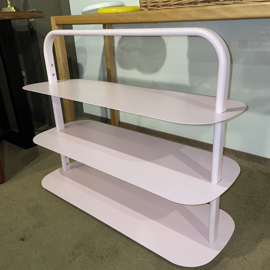 Open Spaces Pink Metal 3 Tier Shoe Rack C CABINETS
