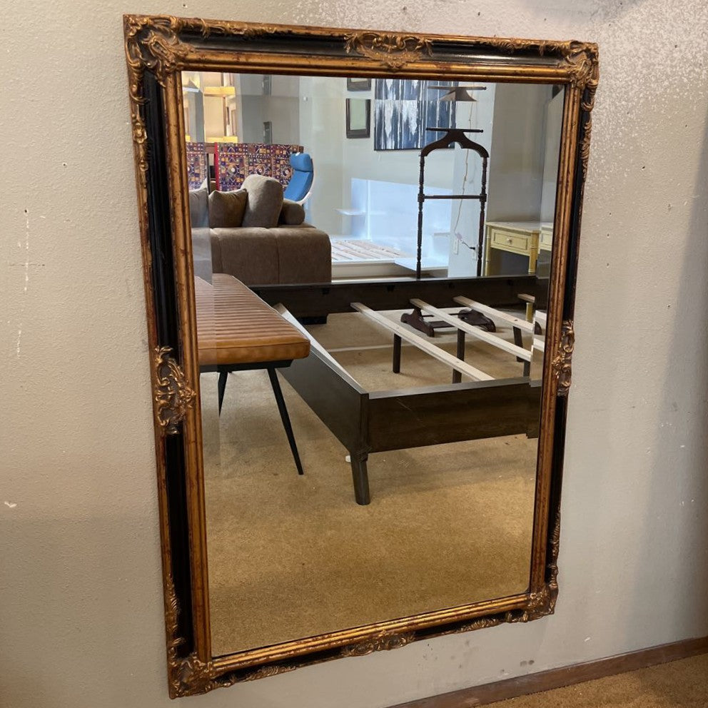 Black and Gold Rectangular Mirror C MIRRORS