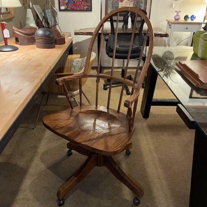 Oak Windsor Style Office Chair