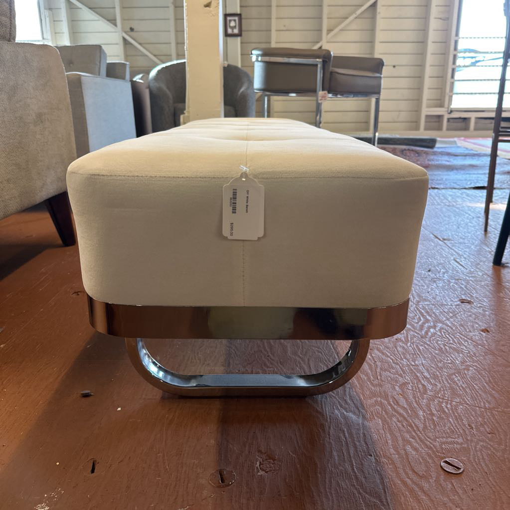 Off White Bench C ACCENT BENCHES
