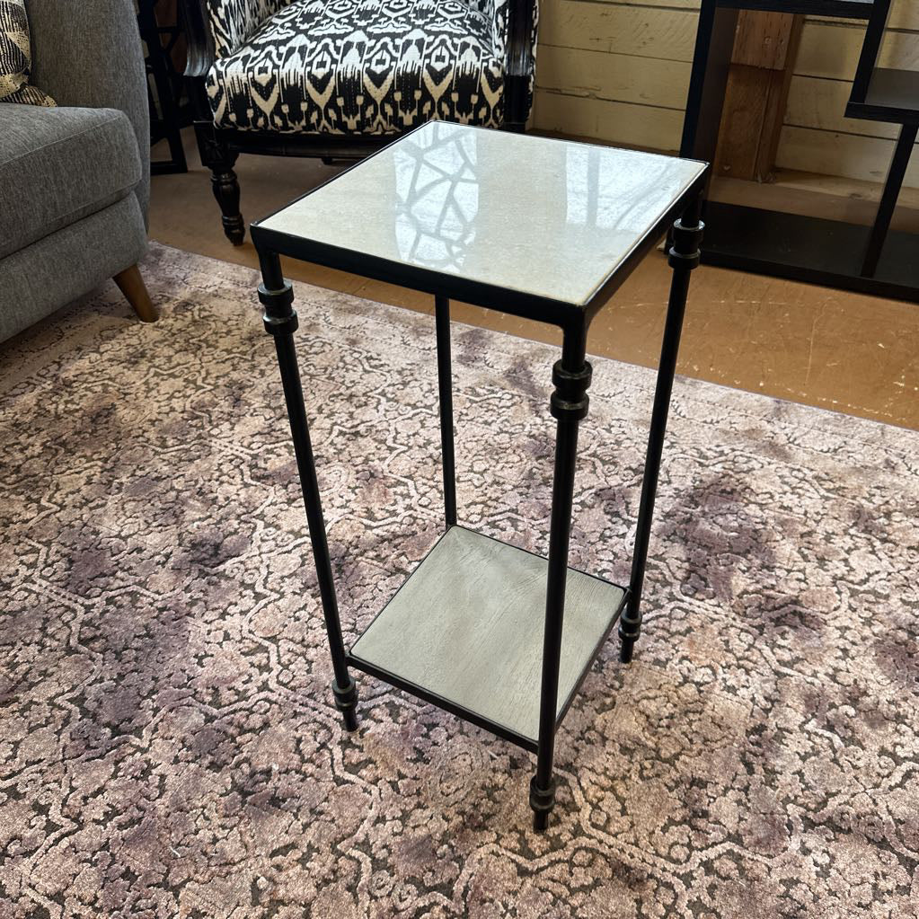 Dark Wood/Metal End Table C SIDE TABLES